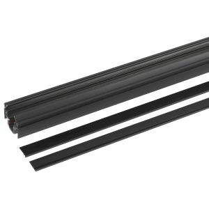Магнитный трековый шинопровод ЭРА TRM-PC20-200 B встраиваемый для натяжных потолков 2м черный для системы NOVA ver.2