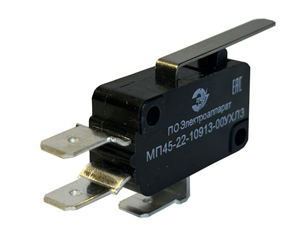 МП45-22-10913-00УХЛ3, миниатюрный, перекидной контакт 1НО-1НЗ, рычаг МП45-22-10913-00УХЛ3, миниатюрный, перекидной контакт 1НО-1НЗ, рычаг