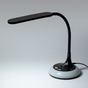 Настольный светильник ЭРА NLED-481-10W-BK светодиодный с RGB ночником черный