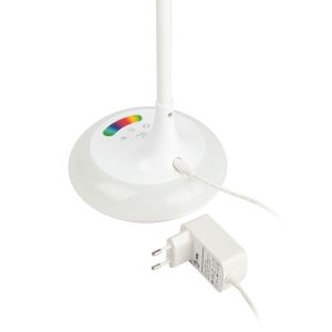 Настольный светильник ЭРА NLED-481-10W-W светодиодный с RGB ночником белый