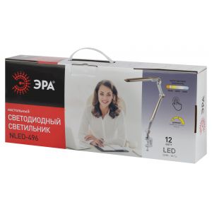 Настольный светильник ЭРА NLED-496-12W-G светодиодный на струбцине золото Настольный светильник ЭРА NLED-496-12W-G светодиодный на струбцине золото