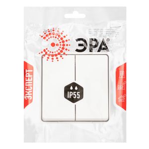 Переключатель ЭРА Эксперт 11-1506-01 двойной IP55, 10АХ-250В, ОУ, белый Переключатель ЭРА Эксперт 11-1506-01 двойной IP55, 10АХ-250В, ОУ, белый
