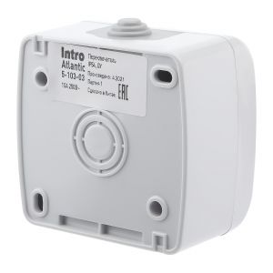 Переключатель Intro Atlantic 5-103-03 10А-250В, IP54, открытой установки, серый Переключатель Intro Atlantic 5-103-03 10А-250В, IP54, открытой установки, серый