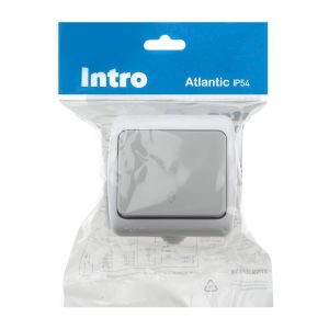 Переключатель Intro Atlantic 5-103-03 10А-250В, IP54, открытой установки, серый Переключатель Intro Atlantic 5-103-03 10А-250В, IP54, открытой установки, серый