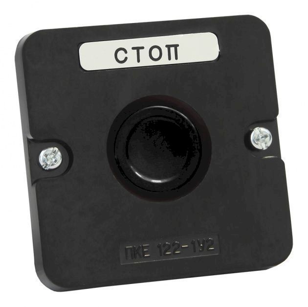 Пост кнопочный ПКЕ 122-1  У2 черный IP54