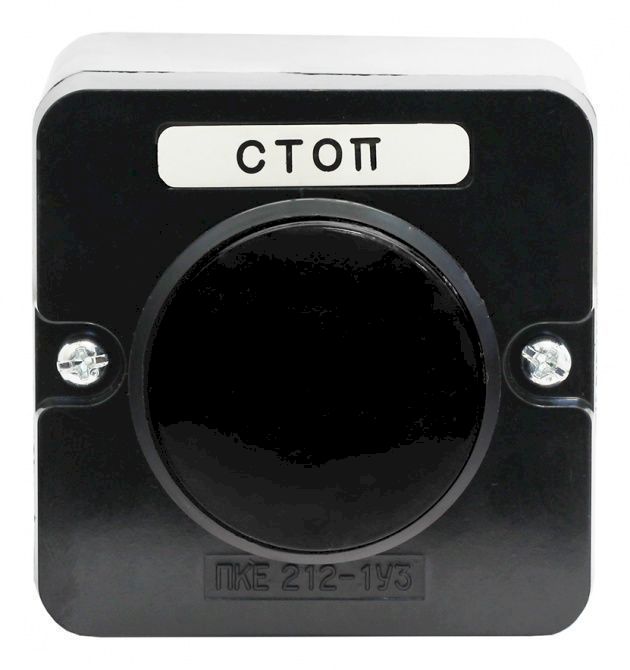 Пост кнопочный ПКЕ 212-1  У3 черный гриб IP40
