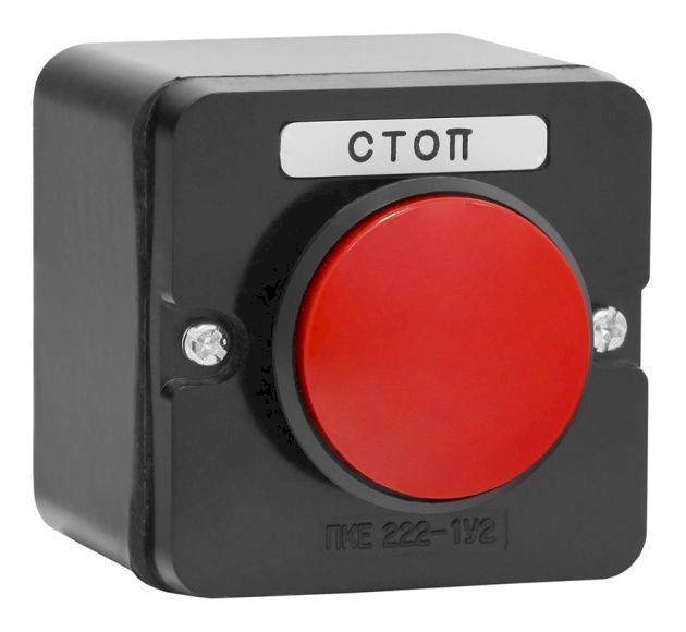 Пост кнопочный ПКЕ 222-1  IP54  У2   красный гриб
