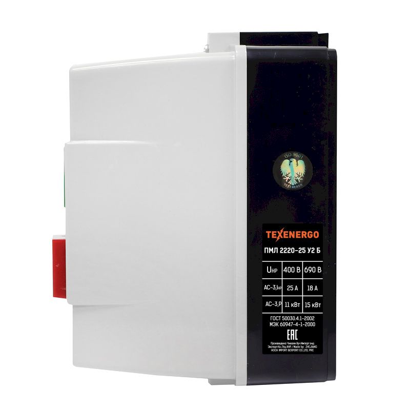 Пускатель магнитный ПМЛ 2220-25  400В  25А    У2 Б  РТЛ 1012-М2 (5,5-8А)  Теxenergo