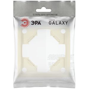Рамка для розеток и выключателей ЭРА Galaxy 15-5001-02 на 1 пост слоновая кость