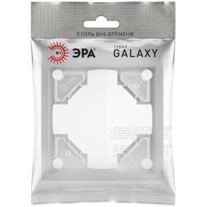 Рамка для розеток и выключателей ЭРА Galaxy 15-5001-03 на 1 пост алюминий