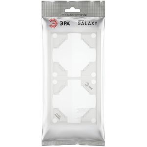 Рамка для розеток и выключателей ЭРА Galaxy 15-5002-08 на 2 поста белый матовый Рамка для розеток и выключателей ЭРА Galaxy 15-5002-08 на 2 поста белый матовый