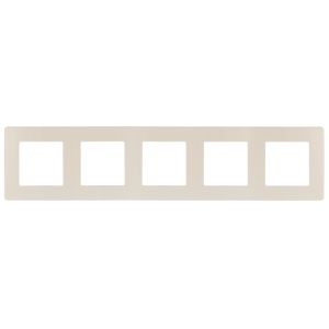 Рамка для розеток и выключателей ЭРА Серия 12 12-5105-02 на 5 постов, Сатин, слоновая кость Рамка для розеток и выключателей ЭРА Серия 12 12-5105-02 на 5 постов, Сатин, слоновая кость