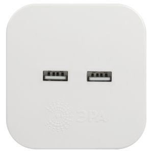 Разветвитель электрический ЭРА SP-4-USB-W на 4 розетки 220V + 2xUSB 2400mA, без заземл 10А (белый) Разветвитель электрический ЭРА SP-4-USB-W на 4 розетки 220V + 2xUSB 2400mA, без заземл 10А (белый)