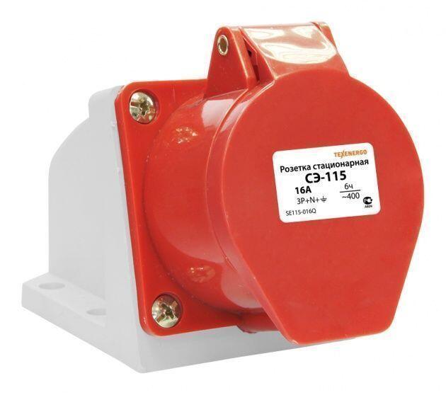 Розетка 115 стац. ОУ 3Р+PE+N 16А 380В IP44 Розетка 115 стац. ОУ 3Р+PE+N 16А 380В IP44