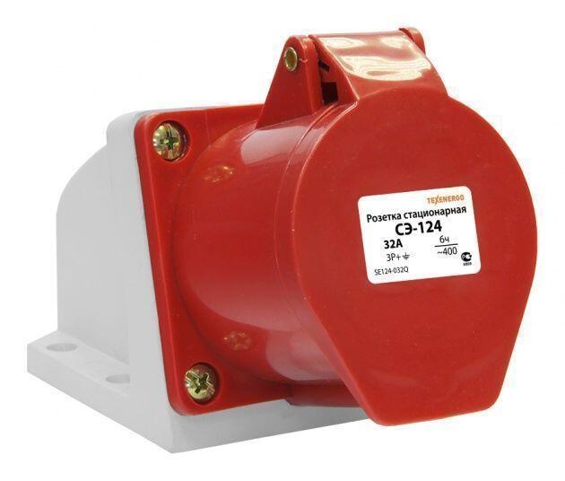 Розетка 124 стац. ОУ 3Р+PE       32А  380В   IP44