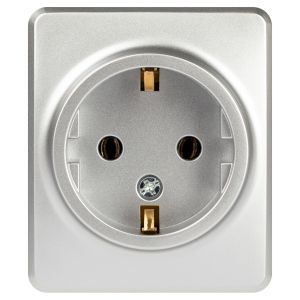 Розетка ЭРА Эксперт 11-2203-03 2P+E Schuko IP20 16A-250В ОУ алюминий Розетка ЭРА Эксперт 11-2203-03 2P+E Schuko IP20 16A-250В ОУ алюминий