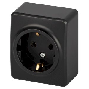 Розетка ЭРА Эксперт 11-2203-05 2P+E Schuko IP20 16A-250В ОУ антрацит