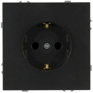 Розетка ЭРА Galaxy 15-2102-05 c заземлением 2P+E Schuko со шторками 16А-250В IP20 антрацит