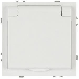 Розетка ЭРА Galaxy 15-2103-01 c заземлением 2P+E Schuko со шторками с крышкой 16А-250В IP20 белый