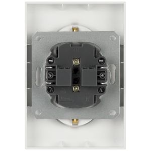 Розетка ЭРА Galaxy 15-2107-01 без заземления двойная 2X2P 16А-250В IP20 белый