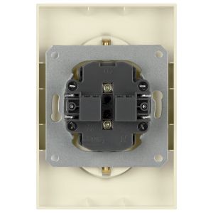 Розетка ЭРА Galaxy 15-2107-02 без заземления двойная 2X2P 16А-250В IP20 слоновая кость