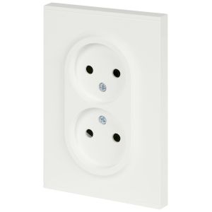 Розетка ЭРА Galaxy 15-2107-08 без заземления двойная 2X2P 16А-250В IP20 белый матовый Розетка ЭРА Galaxy 15-2107-08 без заземления двойная 2X2P 16А-250В IP20 белый матовый
