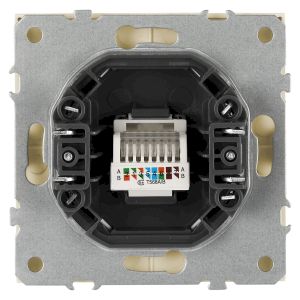 Розетка ЭРА Galaxy 15-3107-04 информационная RJ45 IP20 шампань