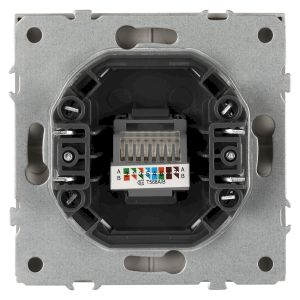Розетка ЭРА Galaxy 15-3107-07 информационная RJ45 IP20 титан