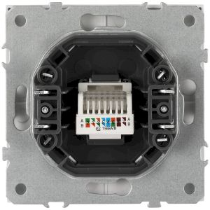 Розетка ЭРА Galaxy 15-3107-08 информационная RJ45 IP20 белый матовый