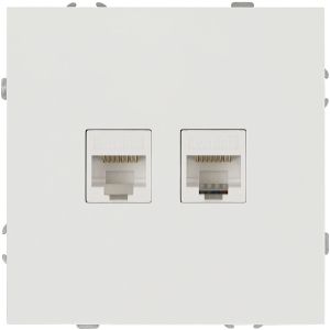 Розетка ЭРА Galaxy 15-3108-08 информационная двойная 2XRJ45 IP20 белый матовый Розетка ЭРА Galaxy 15-3108-08 информационная двойная 2XRJ45 IP20 белый матовый