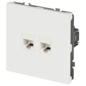 Розетка ЭРА Galaxy 15-3108-08 информационная двойная 2XRJ45 IP20 белый матовый Розетка ЭРА Galaxy 15-3108-08 информационная двойная 2XRJ45 IP20 белый матовый