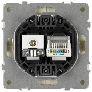 Розетка ЭРА Galaxy 15-3110-02 комбинированная RJ45+TV IP20 слоновая кость