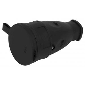 Розетка ЭРА RX10-B-IP44 каучуковая c заземлением 16А IP44 прямая черная Розетка ЭРА RX10-B-IP44 каучуковая c заземлением 16А IP44 прямая черная