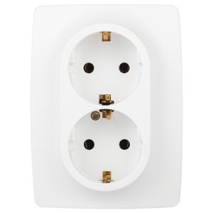 Розетка ЭРА Серия 12 12-2106-01М , 2X2P+E Schuko, 16А-250В, белый матовый Розетка ЭРА Серия 12 12-2106-01М , 2X2P+E Schuko, 16А-250В, белый матовый