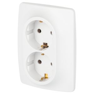 Розетка ЭРА Серия 12 12-2106-01М , 2X2P+E Schuko, 16А-250В, белый матовый Розетка ЭРА Серия 12 12-2106-01М , 2X2P+E Schuko, 16А-250В, белый матовый