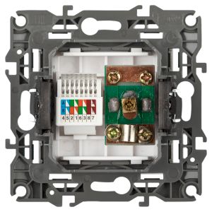 Розетка ЭРА Серия 12 12-3110-16 комбинированная RJ45+TV, титан Розетка ЭРА Серия 12 12-3110-16 комбинированная RJ45+TV, титан