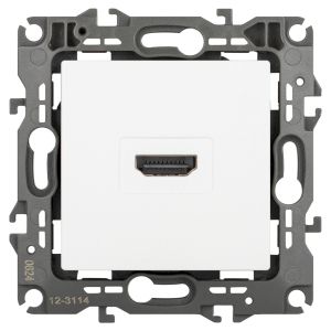 Розетка ЭРА Серия 12 12-3114-01М HDMI, белый матовый Розетка ЭРА Серия 12 12-3114-01М HDMI, белый матовый