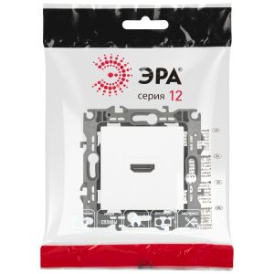 Розетка ЭРА Серия 12 12-3114-01М HDMI, белый матовый Розетка ЭРА Серия 12 12-3114-01М HDMI, белый матовый