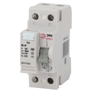SIMPLE-mod-52 ЭРА SIMPLE Устройство защитного отключения УЗО ВД-40 2P 63А/300мА (электронное) (100/3