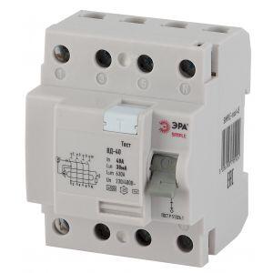 SIMPLE-mod-53 ЭРА SIMPLE Устройство защитного отключения УЗО ВД-40 4P 40А/300мА (электронное) (50/15