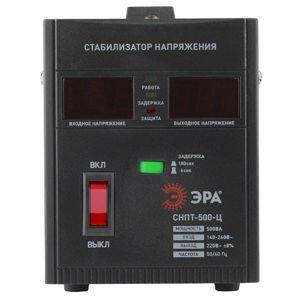 СНПТ-500-Ц ЭРА Стабилизатор напряжения переносной, ц.д., 140-260В/220/В, 500ВА (8/144)