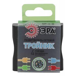SP-4-B ЭРА Тройник 4гн, без заземл (чёрный) (10/60/2880) SP-4-B ЭРА Тройник 4гн, без заземл (чёрный) (10/60/2880)