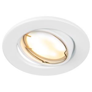 ST2A WH Светильник ЭРА штампованный поворотный MR16,12V/220V, 50W белый (100/2400)