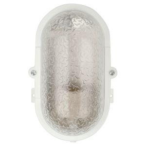 Светильник ЭРА НБП 01-60-012 с ободком Евро пластик / стекло IP53 E27 max 60Вт 185х120х110 овал белый