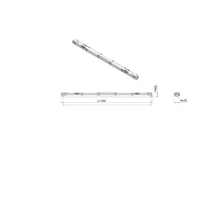 Светильник ЭРА SPP-101-0-001-120 IP65 под светодиодную лампу T8 G13 LED 1200 Светильник ЭРА SPP-101-0-001-120 IP65 под светодиодную лампу T8 G13 LED 1200