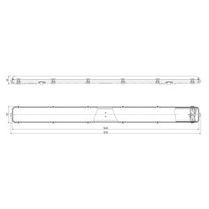 Светильник ЭРА SPP-103-0-002-120 IP65 под 2 светодиодные лампы T8 G13 LED 2x1200 транзитный 1,5 кВт в линию Светильник ЭРА SPP-103-0-002-120 IP65 под 2 светодиодные лампы T8 G13 LED 2x1200 транзитный 1,5 кВт в линию