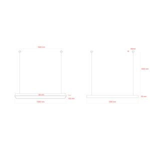 Светильник LED ЭРА Geometria SPO-113-W-40K-036 Block 36Вт 4000К 2700Лм IP40 1200*100*60 белый подвесной драйвер внутри