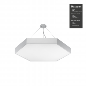 Светильник LED ЭРА Geometria SPO-121-W-40K-038 Hexagon 38Вт 4000К 4000Лм IP40 600*600*80 белый подвесной Светильник LED ЭРА Geometria SPO-121-W-40K-038 Hexagon 38Вт 4000К 4000Лм IP40 600*600*80 белый подвесной