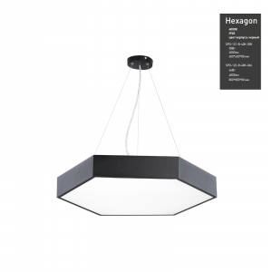 Светильник LED ЭРА Geometria SPO-122-B-40K-066 Hexagon 66Вт 4000К 4800Лм IP40 800*800*80 черный подвесной Светильник LED ЭРА Geometria SPO-122-B-40K-066 Hexagon 66Вт 4000К 4800Лм IP40 800*800*80 черный подвесной