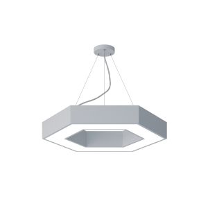 Светильник LED ЭРА Geometria SPO-123-W-40K-045 Hexagon 45Вт 4000К 2500Лм IP40 600*600*80 белый подвесной Светильник LED ЭРА Geometria SPO-123-W-40K-045 Hexagon 45Вт 4000К 2500Лм IP40 600*600*80 белый подвесной